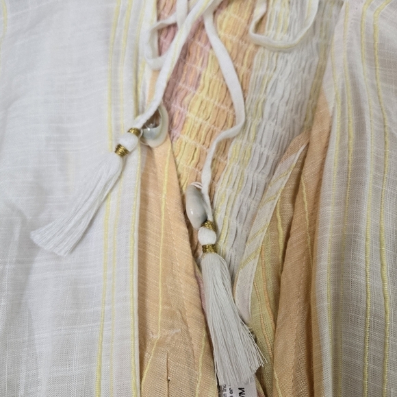 L*Space Alixandria Cutout Faux Wrap Cover-Up Dress in Ravello Stripe size Medium - Picture 11 of 14